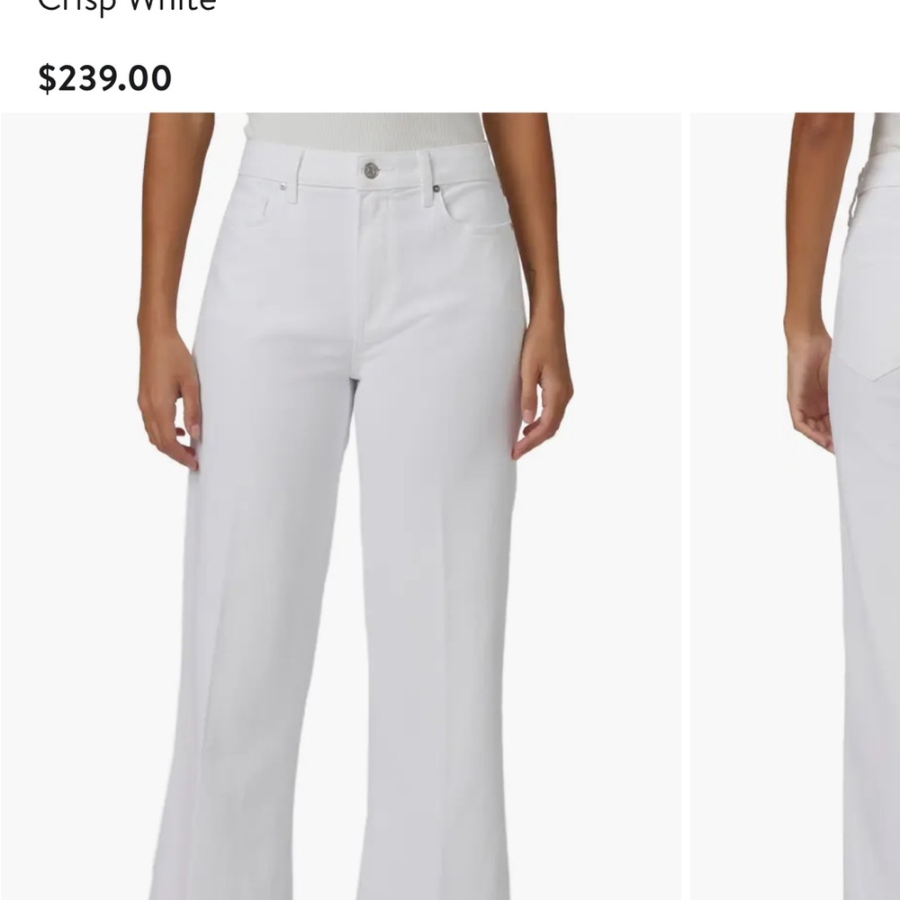 PAIGE White Flare Wide Leg Jeans
